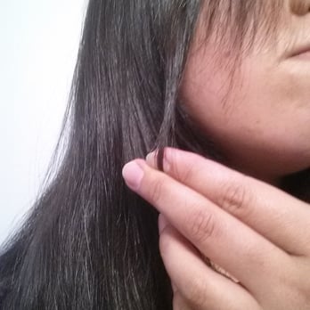 Reactions Hair Design - This is my other side. Again terrible cut. Left and right sides are not symmetrical. SO PISSED!!!!! - Hair Stylists Near Me - Suffolk, Virginia