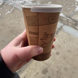 Minneapolis College - Hot cocoa 1.50 in the machine!  Such a cute cup!