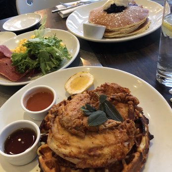 Cafeteria - Fried Chicken And Waffles & Lemon Ricotta Pancakes! - New American Near Me - New York, New York Cafeteria - Fried Chicken And Waffles & Lemon Ricotta Pancakes! - New American Near Me - New York, New York