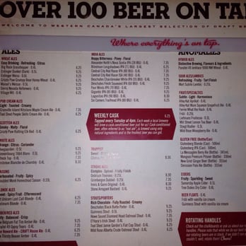 CRAFT Beer Market Edmonton - Menu - Canadian (New) Near Me - Edmonton, Alberta