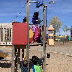 Toni Stone Field - The neat playground had neat contraptions.