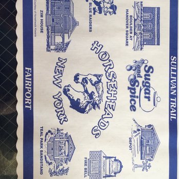 Sugar & Spice Restaurant - Placemat :) - New American Near Me - Horseheads, New York Sugar & Spice Restaurant - Placemat :) - New American Near Me - Horseheads, New York
