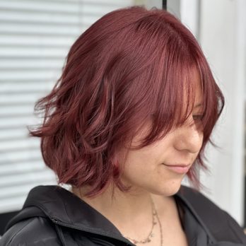 Ashley Hair Studio - Side view- with bangs around the face - Hair Stylists Near Me - Fullerton, California