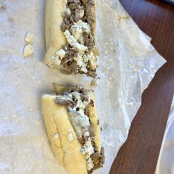 DP Cheesesteaks - Cut-away of the Philadelphia Blue.