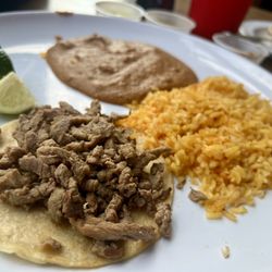 One Traditional Asada Taco Combo