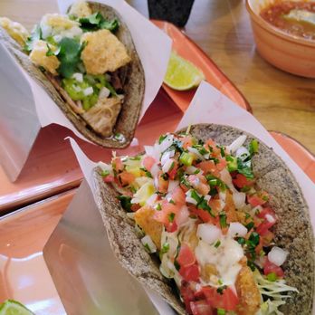 Butterfly - Pescado Baja California Taco ($9) & Carnitas Taco ($8) 03-29-2025 - Tapas/Small Plates Near Me - Culver City, California Butterfly - Pescado Baja California Taco ($9) & Carnitas Taco ($8) 03-29-2025 - Tapas/Small Plates Near Me - Culver City, California
