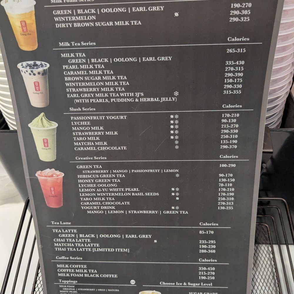 Gong Cha - Menu May 2026 - Bubble Tea Near Me - West Nyack, New York