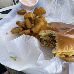 Scotty’s Diner - Bacon cheese burger with piccadilly fries.