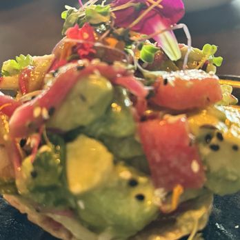 Reunion Kitchen + Drink - A closer look at the wonton! - New American Near Me - Brea, California