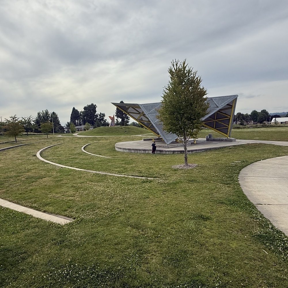 Amphitheater and big open space near the upper parking area.