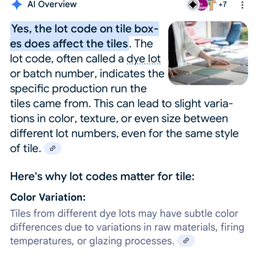 Explaining dye/lot numbers Explaining dye/lot numbers