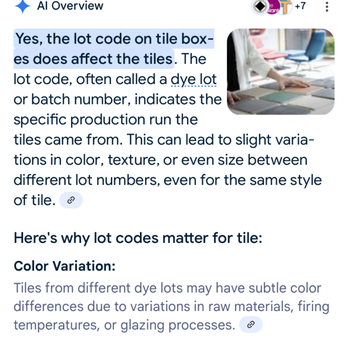 Floor & Decor - Explaining dye/lot numbers - Home Decor Near Me - Mesa, Arizona