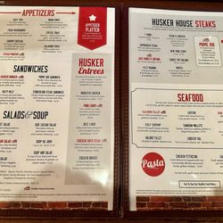 Husker Steak House - Menu