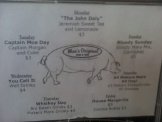 Menu photo 5 Moe's Original Bar B Que Lakewood, CO