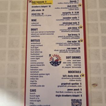 The Loading Dock Bar & Grill - Drink menu - American Near Me - Grafton, Illinois