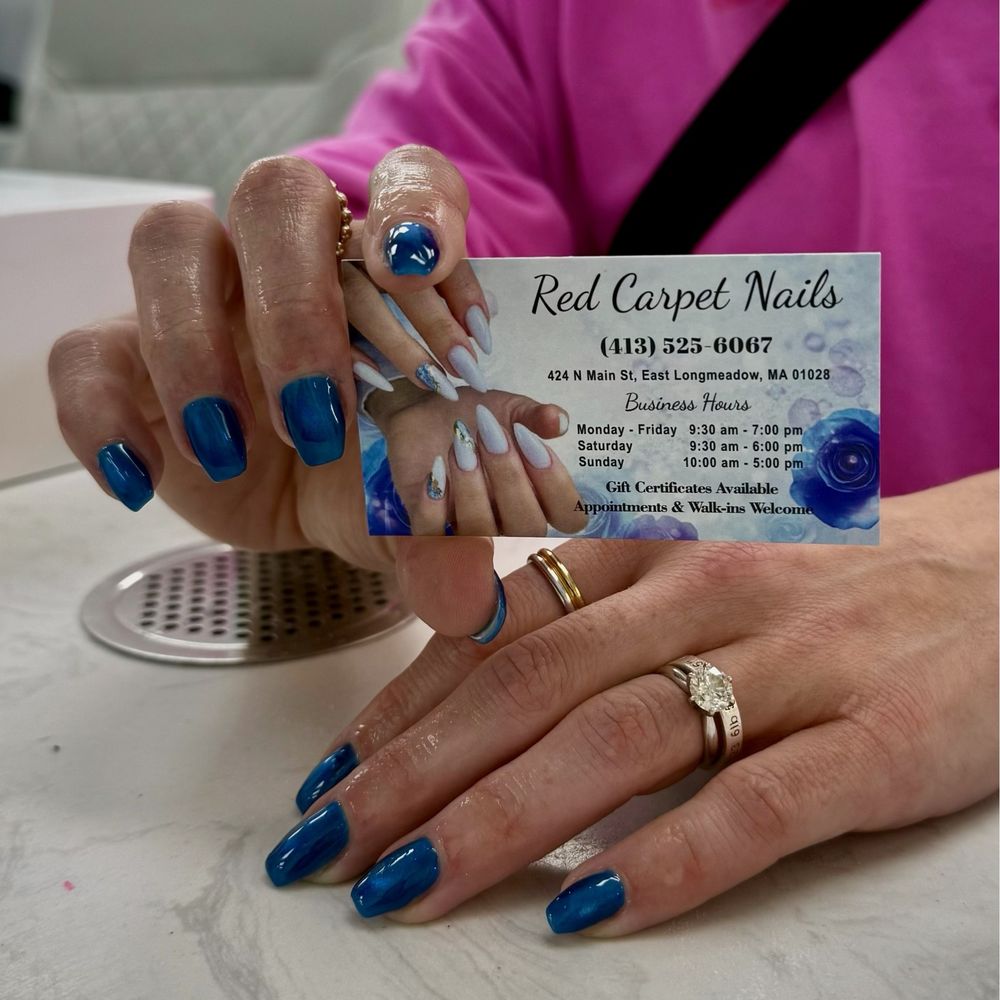 Red Carpet Nails - Newest blue cateye set - Nail Salons Near Me - East Longmeadow, Massachusetts Red Carpet Nails - Newest blue cateye set - Nail Salons Near Me - East Longmeadow, Massachusetts