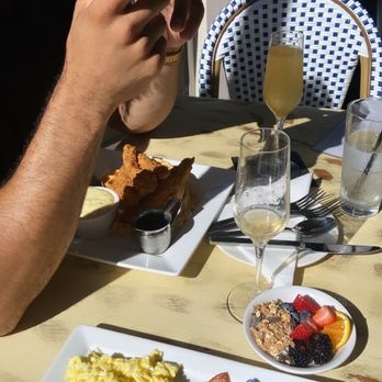 Porch Cafe - Chicken and waffles and a classic Scrambled Egg Breakfast Plate - New American Near Me - Galveston, Texas Porch Cafe - Chicken and waffles and a classic Scrambled Egg Breakfast Plate - New American Near Me - Galveston, Texas