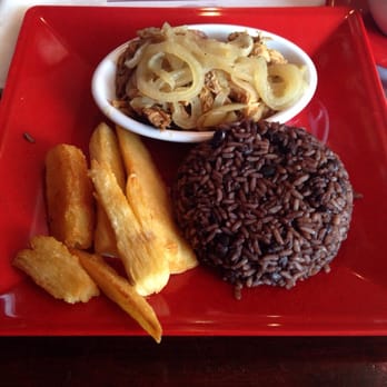 Senor Pan Cafe - Fullerton - Lechon asado (roast pork) Cuban rice and fry yuca - Cuban Near Me - Chicago, Illinois Senor Pan Cafe - Fullerton - Lechon asado (roast pork) Cuban rice and fry yuca - Cuban Near Me - Chicago, Illinois