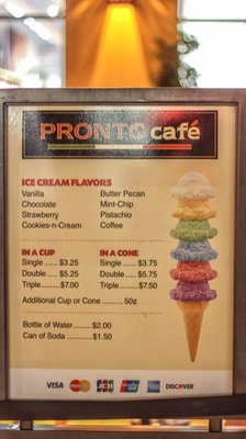 Menu photo 1 Pronto Cafe Ice Cream Stand Commerce, CA