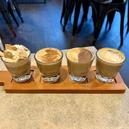 Flight of 4 Lattes Flight of 4 Lattes
