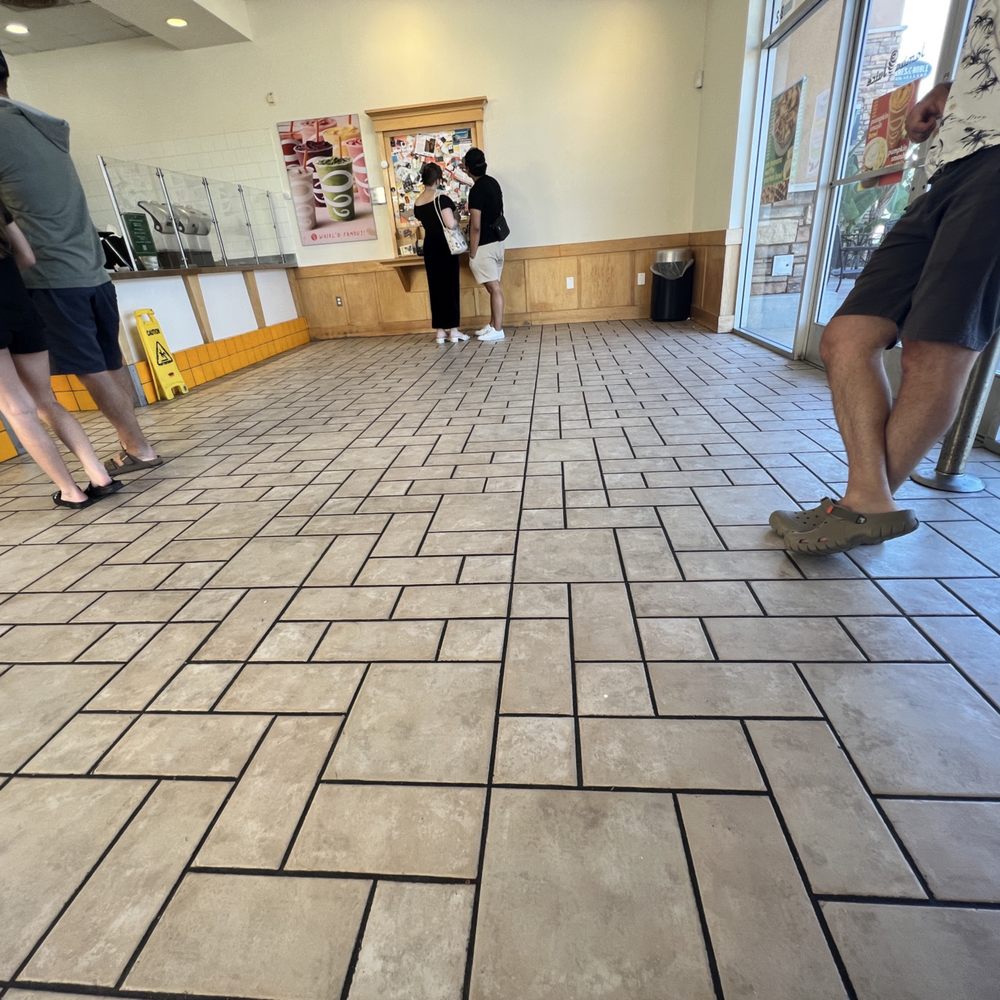 No chairs for sitting in while you wait. Dirty interior.