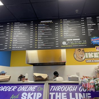 Ike's Love & Sandwiches - Inside: Just part of the big menu board, which doesn't even cover all of the items offered - Sandwiches Near Me - Poway, California Ike's Love & Sandwiches - Inside: Just part of the big menu board, which doesn't even cover all of the items offered - Sandwiches Near Me - Poway, California