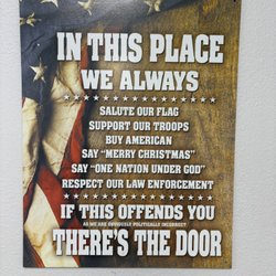 Westside Burger & Grill - Sign by the door.