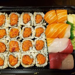 Spicy Tuna and Rainbow Roll Spicy Tuna and Rainbow Roll