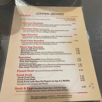 Common Grounds Coffeehouse & Cafe - Menu! - Coffee & Tea Near Me - Gretna, Louisiana