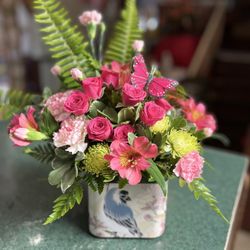Miller's Flowerland - These are the flowers and vase that Sonia made for me.