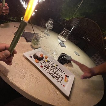 Khyra Tulum - Surprise bday desert (not requested) they are so attentive to their guest here! It was delicious BTW! - Mediterranean Near Me - Tulum, ROO