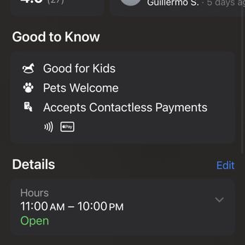 Camp Briteside - Apple Maps clearly stating "pets welcome" - Brewpubs Near Me - Georgetown, Texas