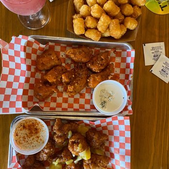 Gold Feather - Frose, hot nuggets, pineapple chipotle nuggets and tots - Beer Bar Near Me - San Antonio, Texas