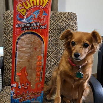 Thana's Little Market - Squid snack, $3.29 prior to tax. Cute dog does not come with purchase - International Grocery Near Me - Boise, Idaho