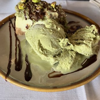 Ashoka Indian Restaurant - Miami - Cheesecake with Pistachio Kunafe Dubai chocolate ice cream - Indian Near Me - Miami, Florida Ashoka Indian Restaurant - Miami - Cheesecake with Pistachio Kunafe Dubai chocolate ice cream - Indian Near Me - Miami, Florida