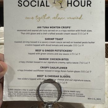 Bonefish Grill - Social Hour Menu - Seafood Near Me - Schaumburg, Illinois