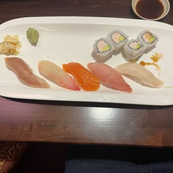 Koryo Sushi - Nigiri and CA roll combo with a spicy tuna handroll. Sorry I ate the Spicy Tuna hand roll before I remembered to take a picture. - Sushi Bars Near Me - Oakland, California Koryo Sushi - Nigiri and CA roll combo with a spicy tuna handroll. Sorry I ate the Spicy Tuna hand roll before I remembered to take a picture. - Sushi Bars Near Me - Oakland, California