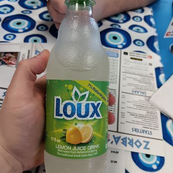 Zorba’s Kitchen - Loux carbonated lemonade - Greek Near Me - Orlando, Florida