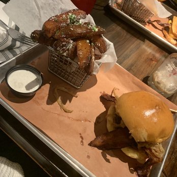 Babylon Burger Bar - BBQ Burger with truffle fries - Burgers Near Me - Babylon, New York Babylon Burger Bar - BBQ Burger with truffle fries - Burgers Near Me - Babylon, New York