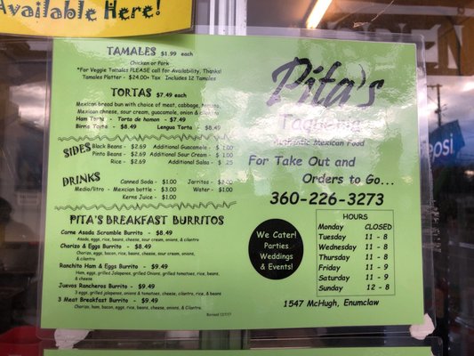 Menu photo 6 Pita's Taqueria Enumclaw, WA Menu photo 6 Pita's Taqueria Enumclaw, WA