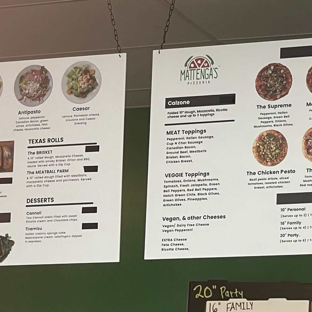 Mattenga's Pizzeria Callaghan - Menu - Pizza Near Me - San Antonio, Texas Mattenga's Pizzeria Callaghan - Menu - Pizza Near Me - San Antonio, Texas