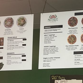 Mattenga's Pizzeria Callaghan - Menu - Pizza Near Me - San Antonio, Texas