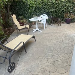 SJ Reliance Services - They cleaned and reset the backyard after the power washing and gutter cleaning.