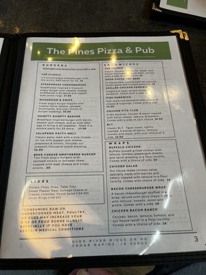 Menu photo 2 The Pines Pizza and Pub Cedar Rapids, IA Menu photo 2 The Pines Pizza and Pub Cedar Rapids, IA