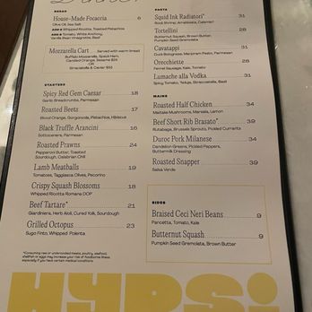 Hypsi - Menu - Italian Near Me - Houston, Texas