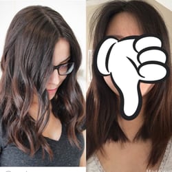 The left is the image I showed the stylist, the right is the result of my haircut after I washed it.