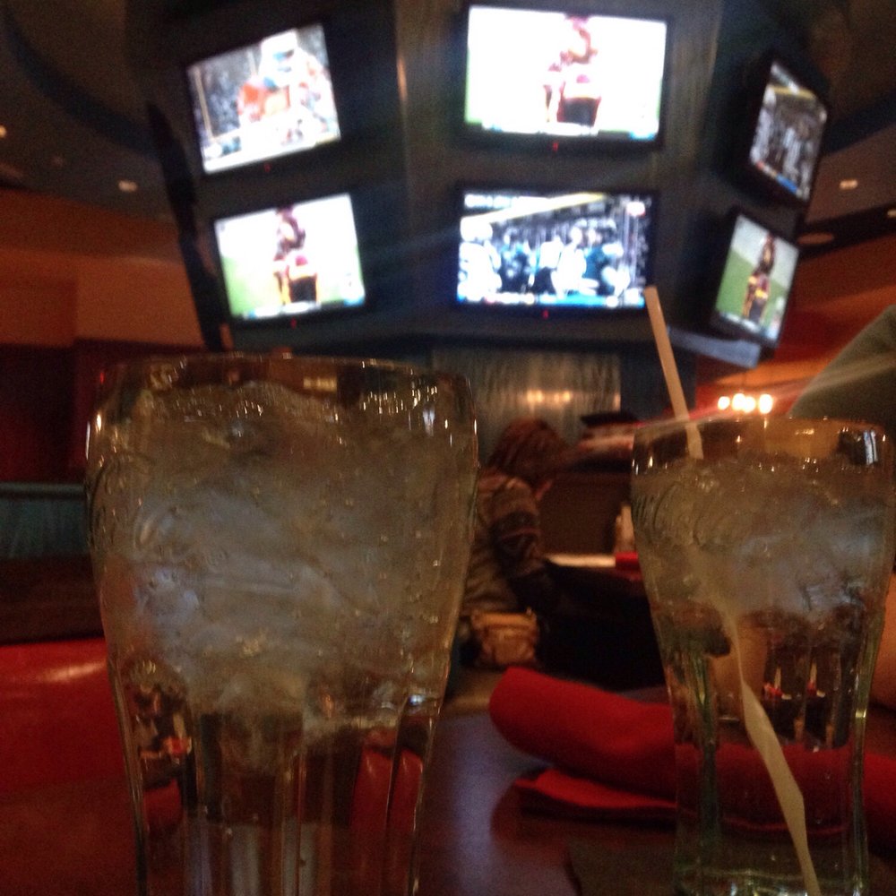 Every seat in the house has a screen. Every seat in the house has a screen.
