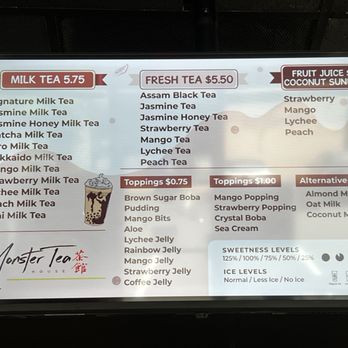 Monster Tea House - Menu - Bubble Tea Near Me - Lake Oswego, Oregon Monster Tea House - Menu - Bubble Tea Near Me - Lake Oswego, Oregon
