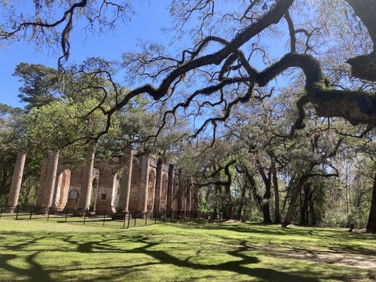 Old Sheldon Church Ruins by null