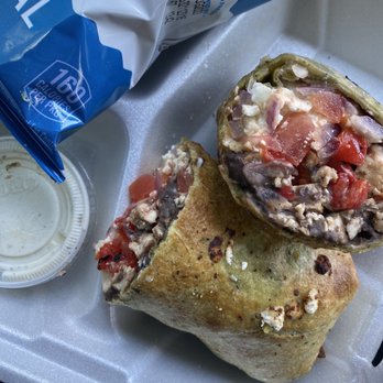 Cafe' Sole' - What I didn't order....  The Caribbean Roll Up with feta. - Seafood Near Me - Jupiter, Florida